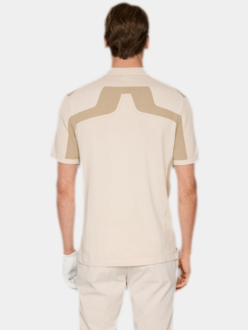 J.Lindeberg  Ruben Knitted Shirt Halbarm Polo beige