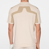 J.Lindeberg  Ruben Knitted Shirt Halbarm Polo beige