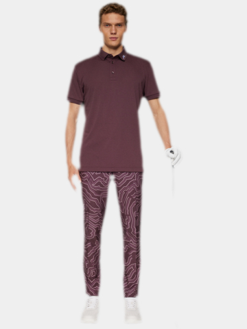 J.Lindeberg  Tour Tech Halbarm Polo beere