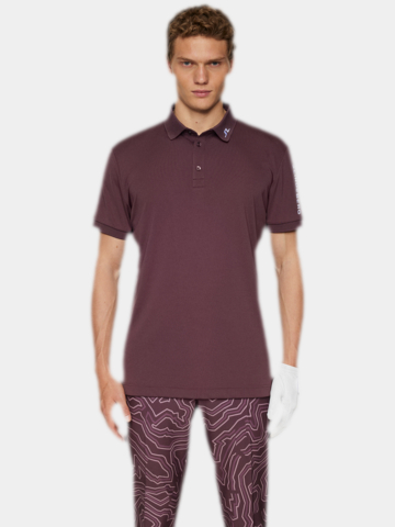J.Lindeberg  Tour Tech Halbarm Polo beere