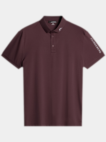 J.Lindeberg  Tour Tech Halbarm Polo beere
