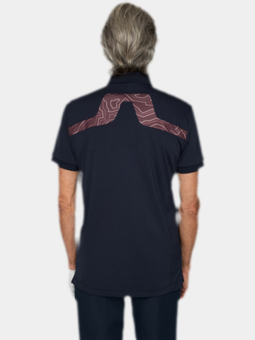 J.Lindeberg  KV Print Halbarm Polo navy
