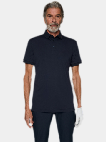 J.Lindeberg  KV Print Halbarm Polo navy