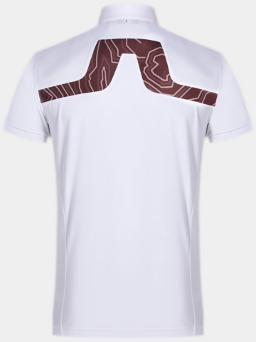 J.Lindeberg  KV Print Halbarm Polo weiß