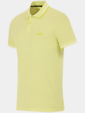 BOSS  Paul Halbarm Polo hellgrün