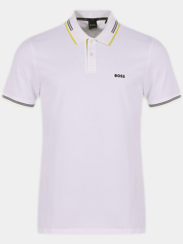 BOSS  Paul Halbarm Polo weiß