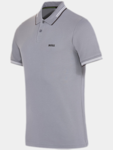 BOSS  Paul Halbarm Polo grau