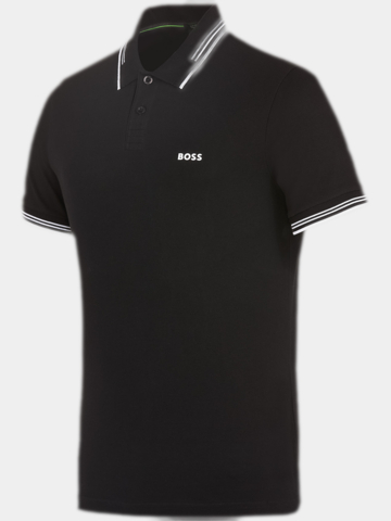 BOSS  Paul Halbarm Polo schwarz