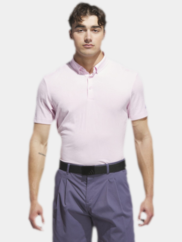 adidas GO-TO TEXTURED Halbarm Polo rosa