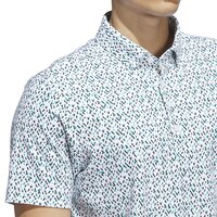 adidas  ULTIMATE365 MICRO ARGYLE Halbarm Polo hellgrün