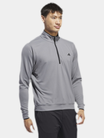 adidas  MENS UPF LIGHTWEIGHT QUARTER ZIP Stretch Midlayer grau