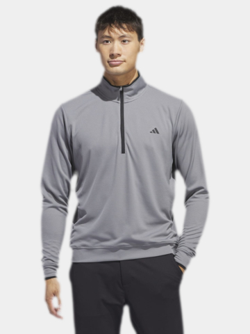adidas MENS UPF LIGHTWEIGHT QUARTER ZIP Stretch Midlayer grau