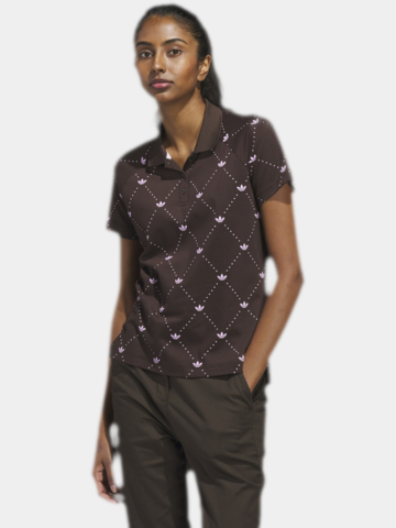 F Nvlty Polo W Halbarm braun