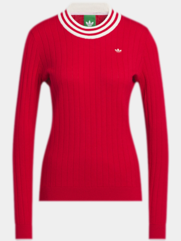 F Sweater W Pullover Strick rot