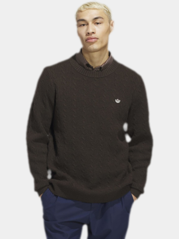 adidas Golf Originals  MR Nvlty Swtr Pullover Strick dunkelbraun