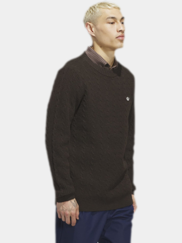 adidas Golf Originals  MR Nvlty Swtr Pullover Strick dunkelbraun