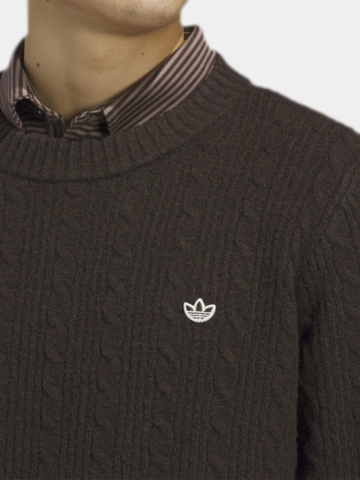 adidas Golf Originals  MR Nvlty Swtr Pullover Strick dunkelbraun