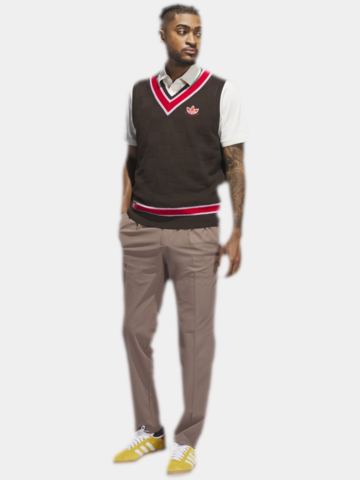 adidas Golf Originals  MR Knit Vest Pullunder Strick dunkelbraun