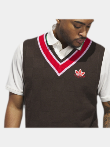 adidas Golf Originals  MR Knit Vest Pullunder Strick dunkelbraun