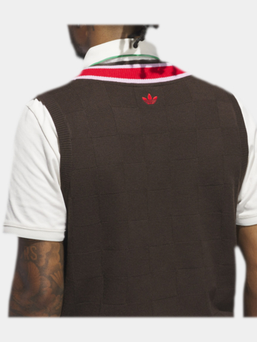 adidas Golf Originals  MR Knit Vest Pullunder Strick dunkelbraun