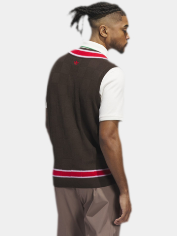 adidas Golf Originals  MR Knit Vest Pullunder Strick dunkelbraun
