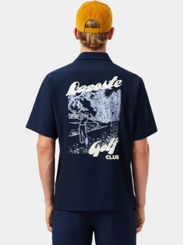 Lacoste Halbarm Hemd navy