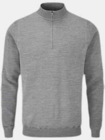 Ping Croy Windstopp Strick grau melange