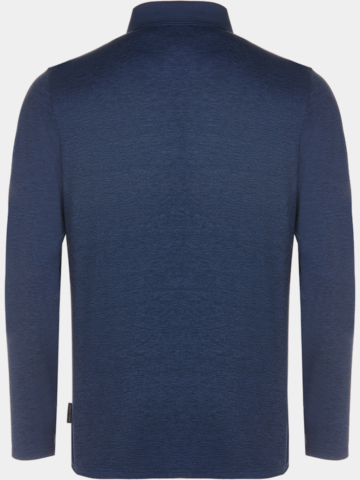 Daniel Springs Melange Thermo Langarm Polo navy