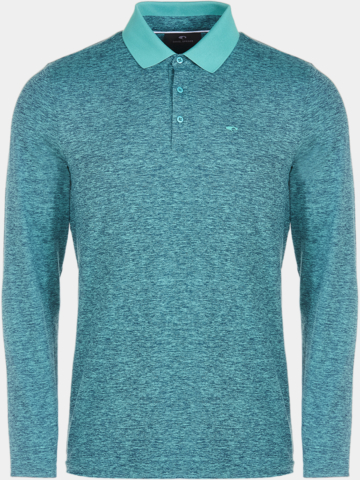 Daniel Springs Melange Thermo Langarm Polo hellgrün