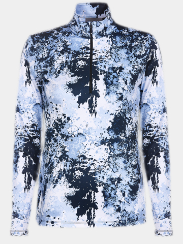 Valiente Druck 1/2 Zip Thermo Unterzieher hellblau