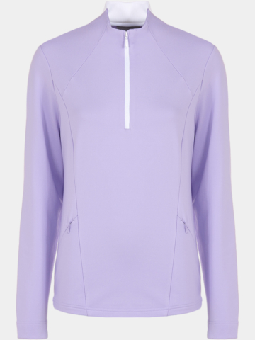 Valiente  1/2 zip stretch thermal midlayer purple