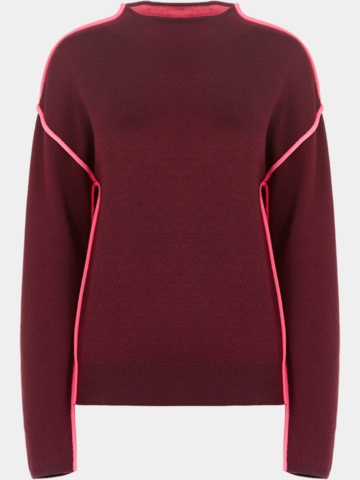 Valiente Reversible knitted sweater berry