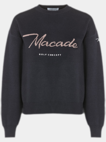 Macade Golf Signature Knit Sweater Pullover Strick anthrazit