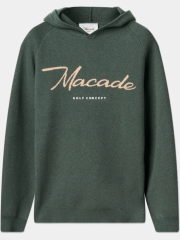 Macade Golf Signature Knit Hoodie Pullover Strick dunkelgrün
