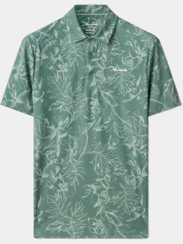 Macade Golf Juniper Floral Tour Shirt Halbarm Polo grün
