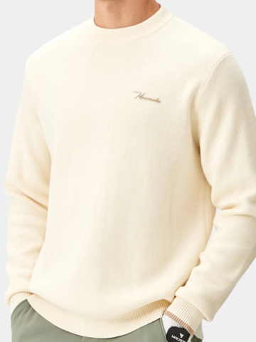 Macade Golf Cashmere Blend Knit Crewneck Pullover Strick offwhite