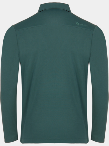 Backtee Mens Performance Langarm Polo dunkelgrün