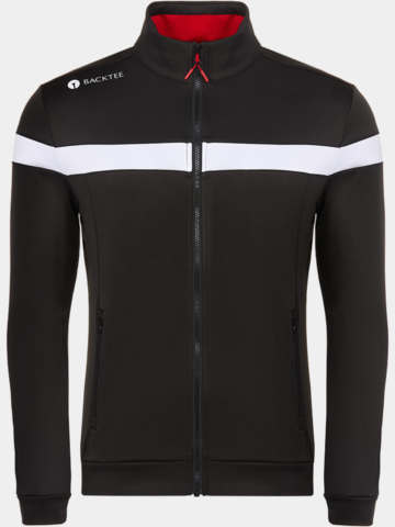 Backtee Mens Full Zip Shield Midlayer Jacke schwarz