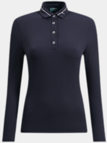 Chervo ACUME Langarm Polo navy