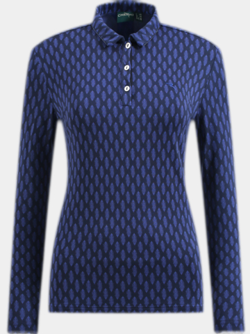 Chervo AFFARE Langarm Polo blau