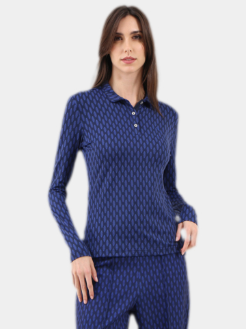 Chervo AFFARE Langarm Polo blau