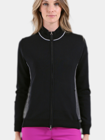 Chervo NAVICELLA Windstopp Strick Jacke schwarz