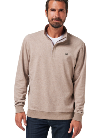 TravisMathew CLOUD QUARTER ZIP 2.0 beige